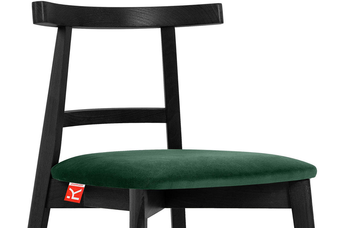 ESSTISCHSTÜHLE LILIO 2 St Vintage, Dunkelgrün / schwarz - Dunkelgrün/Schwarz, Holz/Textil (47/76/45cm) - KONSIMO®