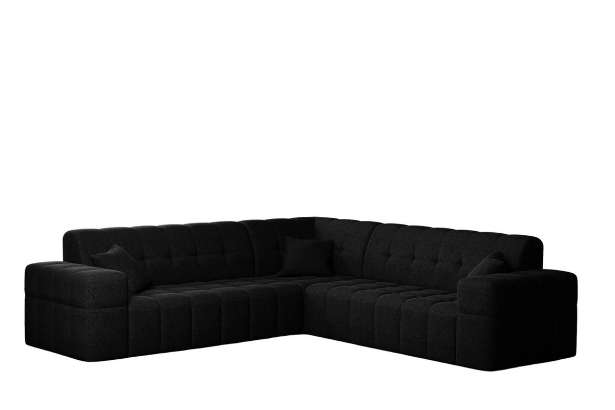 ECKSOFA Corner NIMES Stilvol Stoff Verita Schwarz - Schwarz, Holz (246/246cm) - Kaiser Möbel