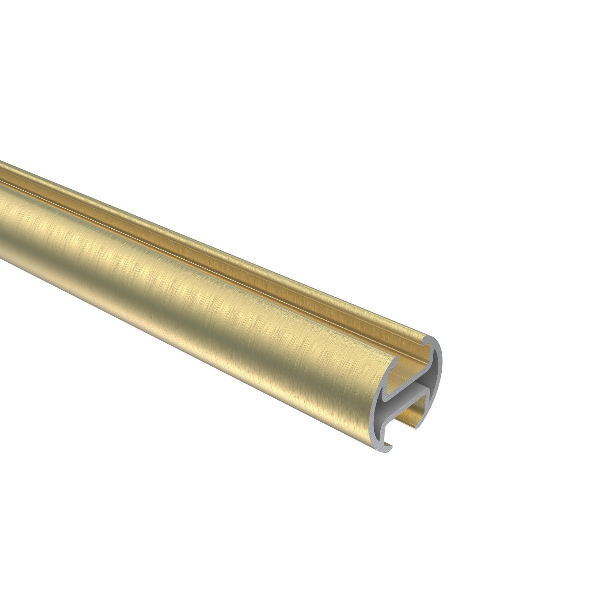 INNENLAUFPROFIL 200 cm, 20 mm Ø Messing-Optik - Messingfarben, Metall (200cm) - INTERDECO