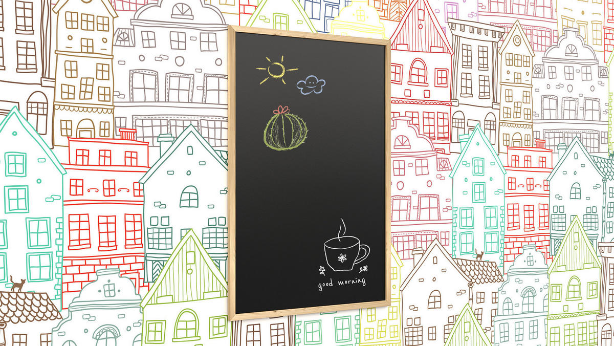 KREIDETAFEL 90x60 cm, ECO-Holzrahmen - Schwarz, Holz (90/60/2cm) - ALLboards