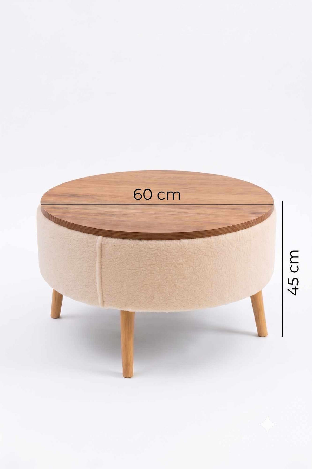 COUCHTISCH Iris Travertin - Beige, Holz (50/80/40cm) - Habitat Garten
