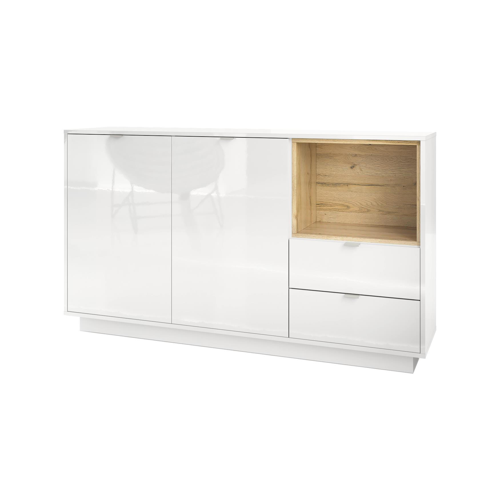 SIDEBOARD Metro Einsatz in Eiche Natur - Eichefarben, Holzwerkstoff (153/88/38cm) - Vladon