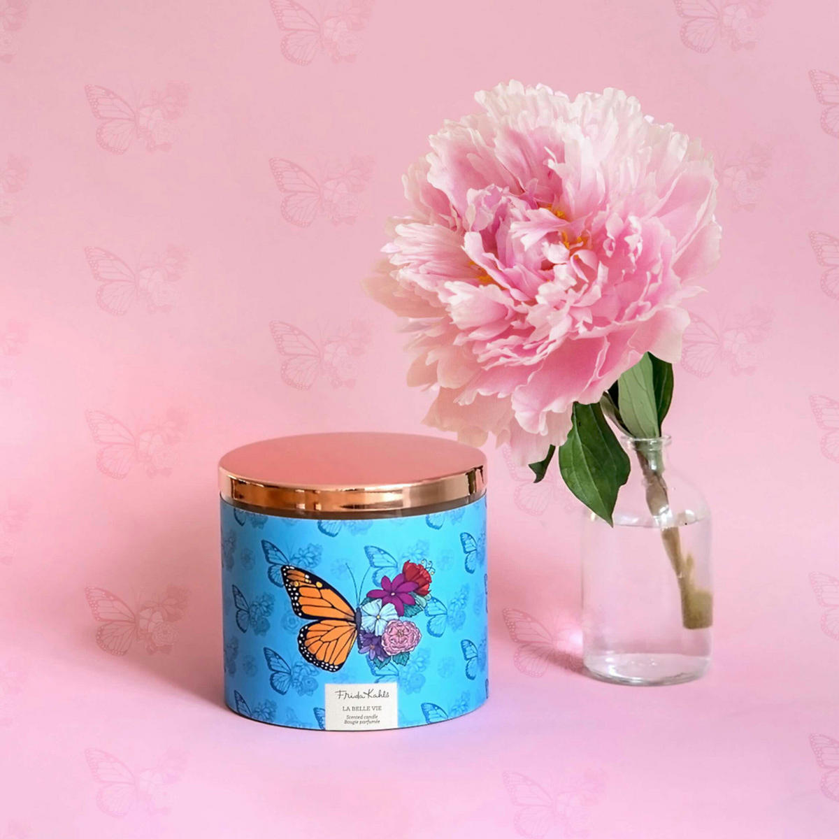 DUFTKERZE Kahlo - Hellblau, Naturmaterialien/Glas (10cm)