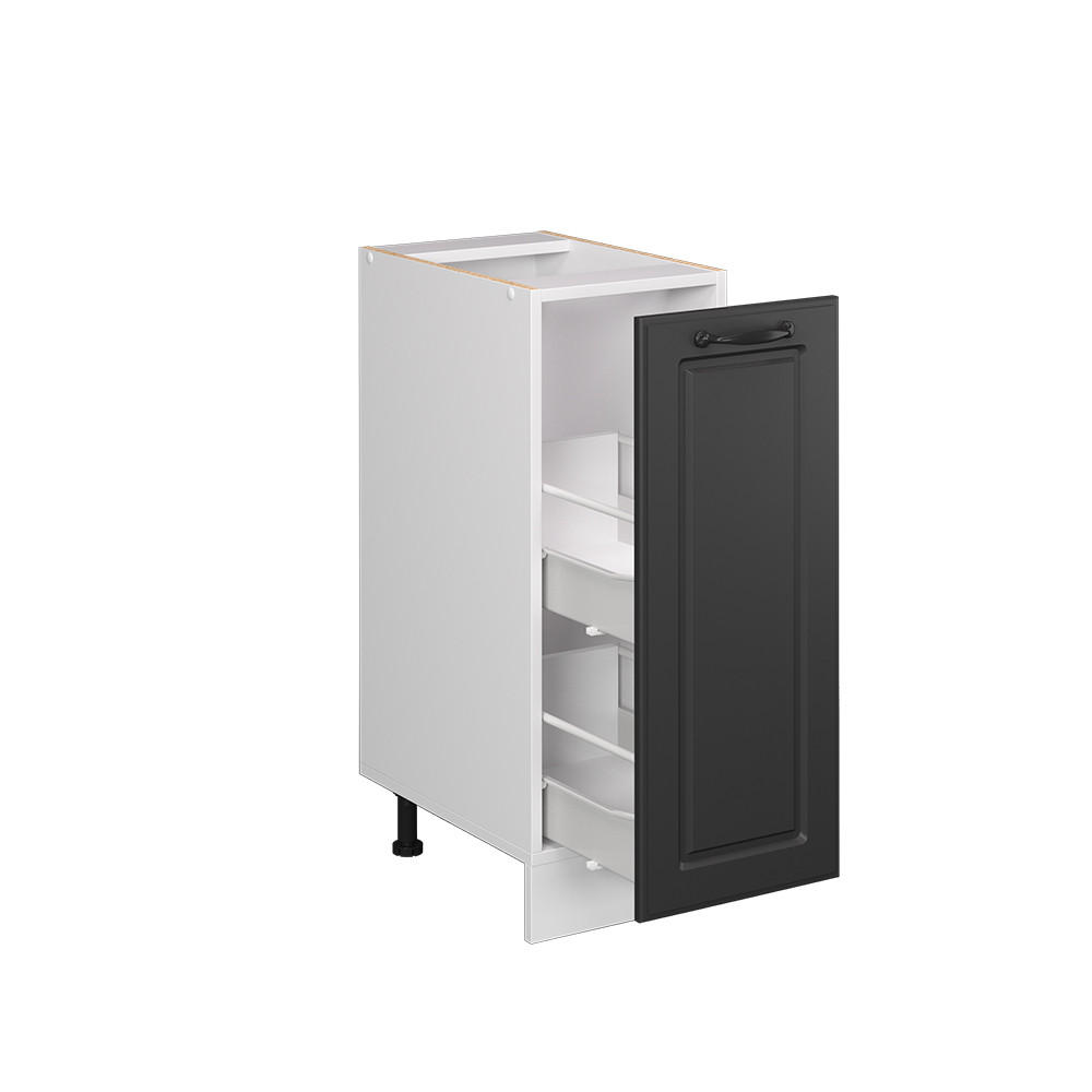 APOTHEKERSCHRANK R-Line Anthrazit Landhaus 30 cm ohne AP - Anthrazit/Weiß, Holzwerkstoff (30/81.6/46cm) - Vicco