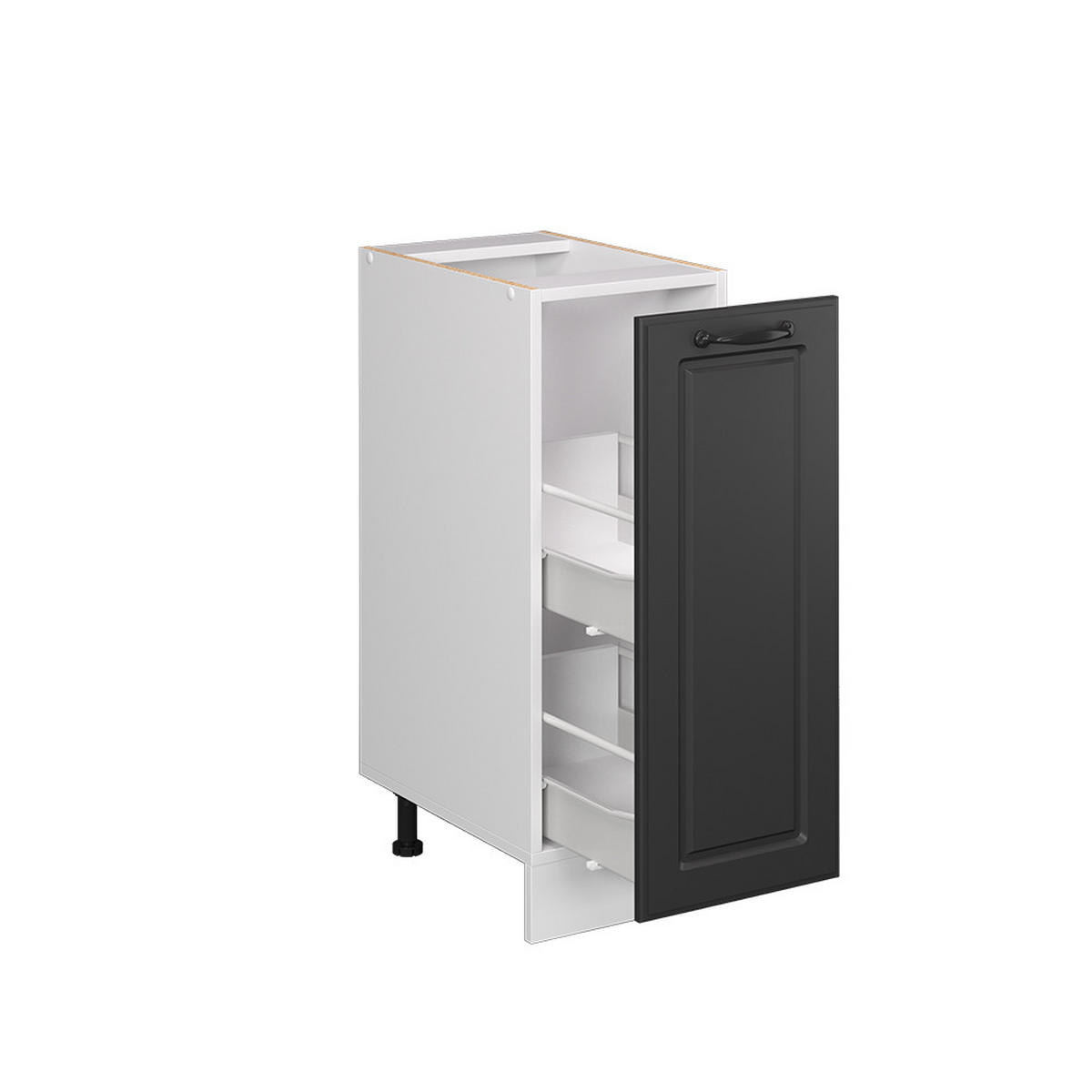 APOTHEKERSCHRANK R-Line Anthrazit Landhaus 30 cm AP Marmor - Anthrazit/Weiß, Holzwerkstoff (30/81.6/60cm) - Vicco