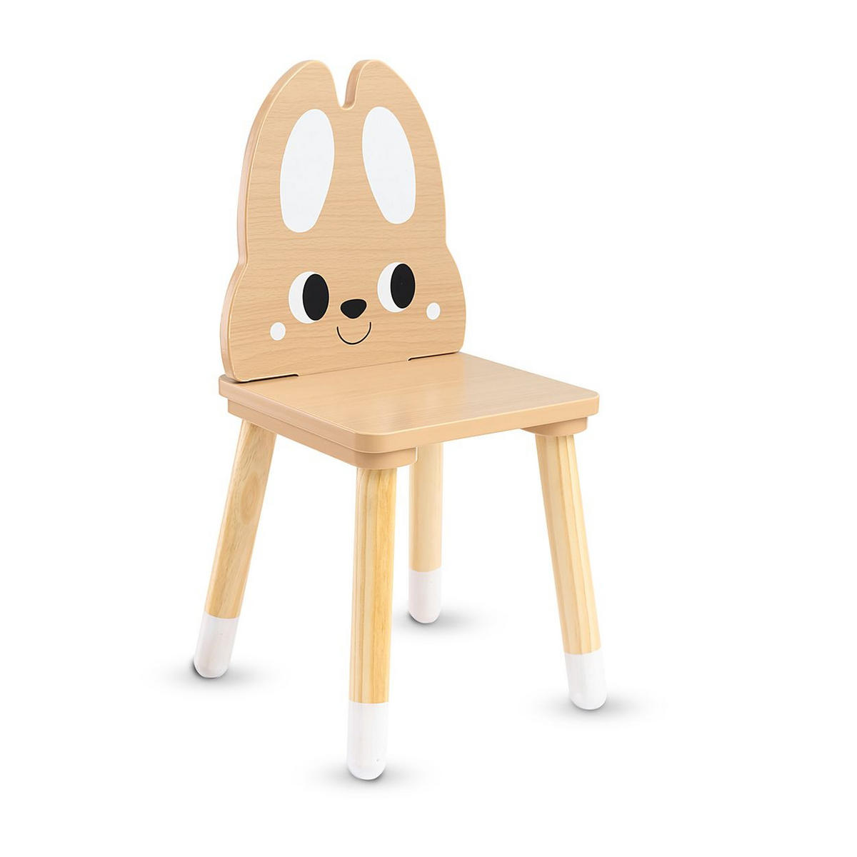 KINDERSITZGRUPPE Hase braun 60 x 60 cm, Tischset, 2 Stühle, Holz, Stauraum, Hasen-Design - Braun, Holzwerkstoff (60/48/60cm) - Moni