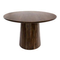 ESSTISCH ONDA ROTONDO Runder Massivholz-Tisch mit Säulenfuß Akazie 130Ø - Akaziefarben, Holz (130/130/76cm) - alesvelt