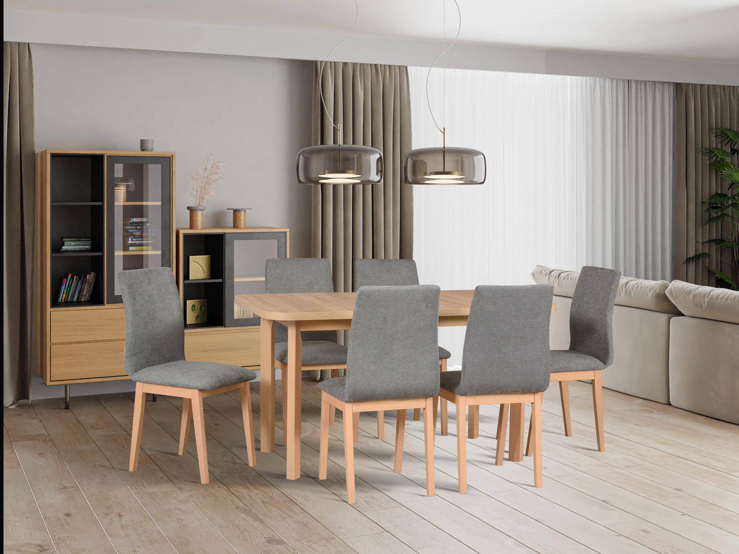 ESSTISCH Wenus 2 P, 140-180/80 cm, sonoma - Sonoma Eiche, Holz (80/140/76cm) - Leaf Design