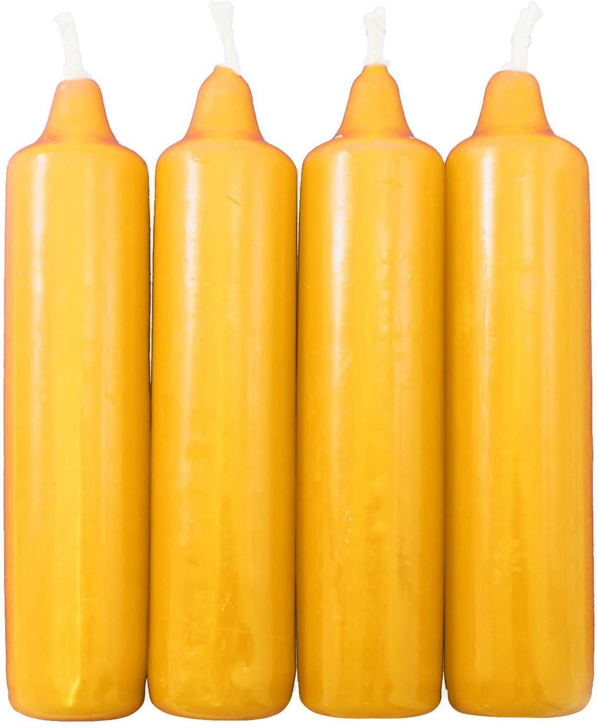 ADVENTSKERZEN 23/105 mm goldgelb 4er Packung - Multicolor, Metall (0.1/1/0.1cm)