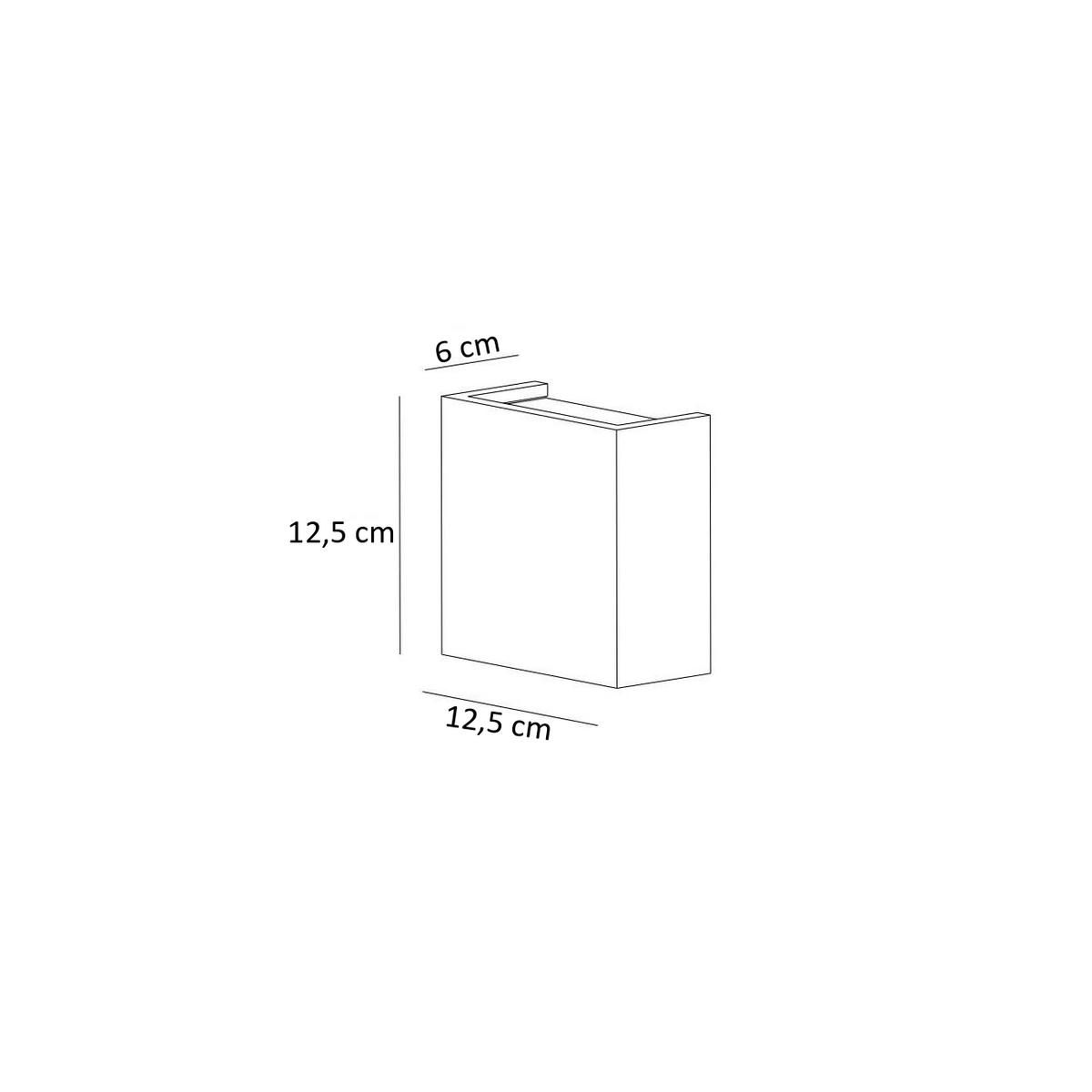 WANDLEUCHTE Newport, Weiß, 12.5cm - Weiß, Naturmaterialien (12.5/7.5/12.5cm) - KOSILUM