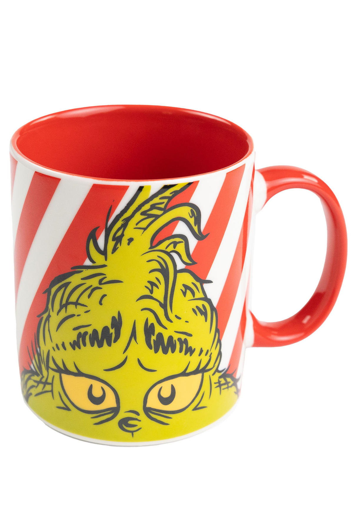 KAFFEEBCHER The Grinch Gestreift Rot /Weiß 320 ml - Multicolor, Keramik (0.32L) - United Labels