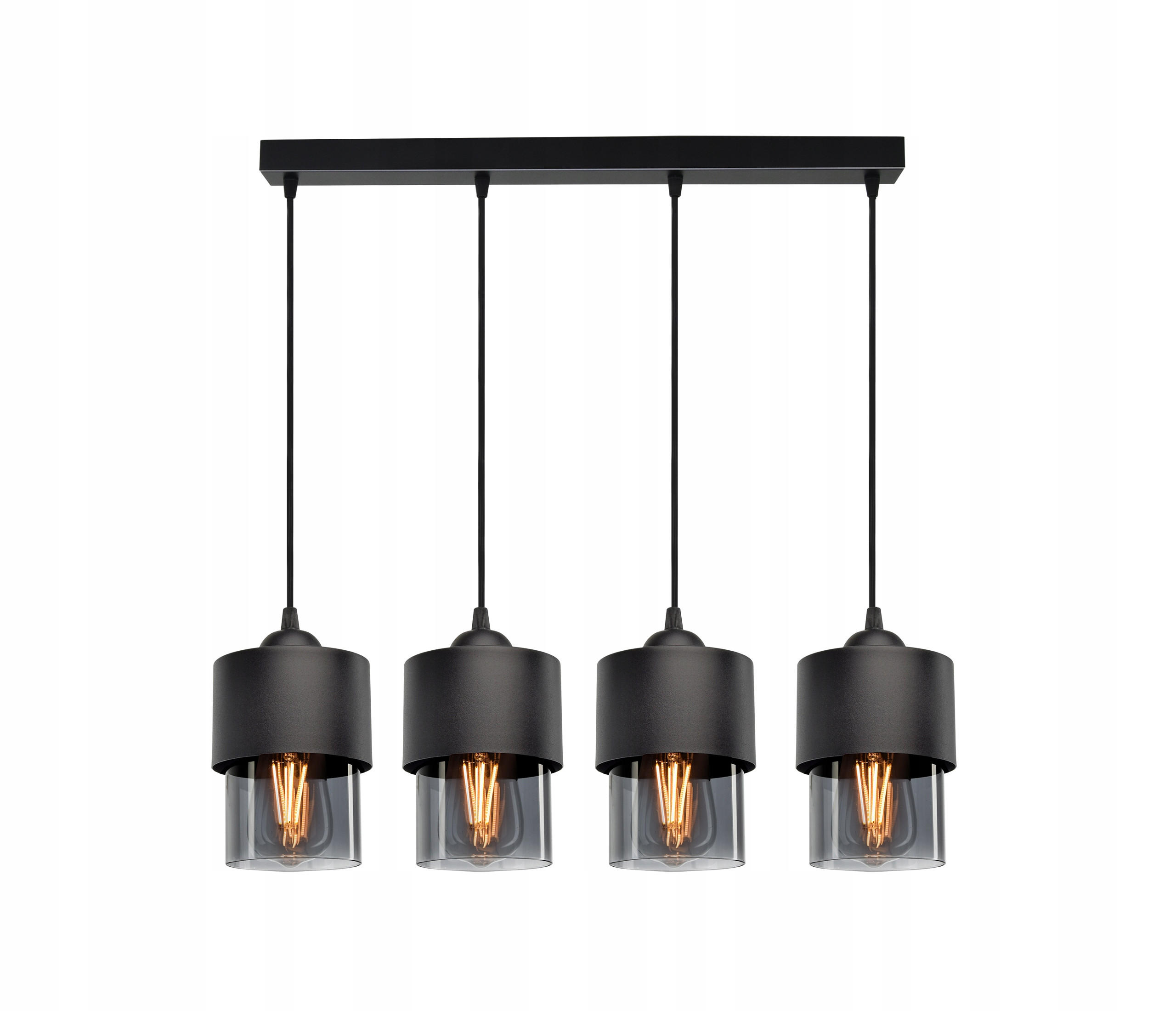 PENDELLEUCHTE Hege - Transparent/Anthrazit, Glas/Metall (12/65/80cm) - kiki design