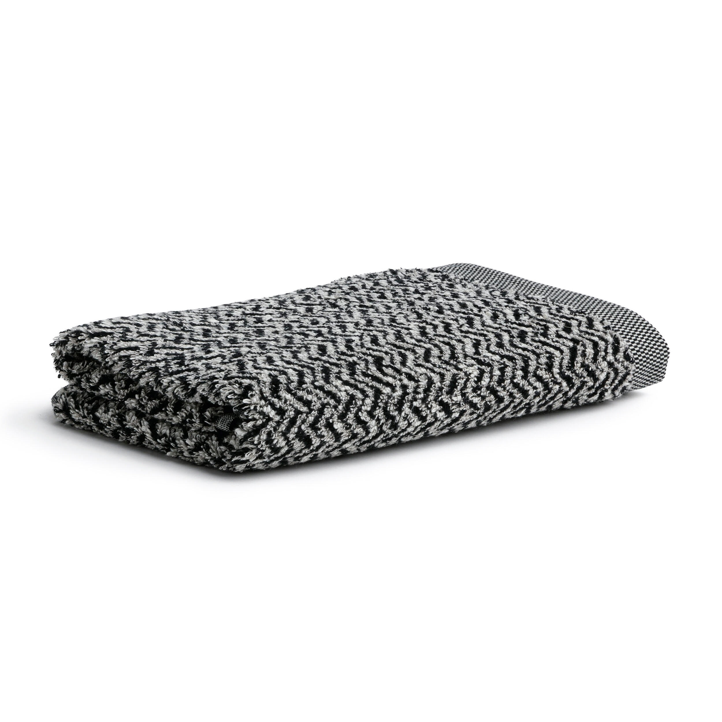 DUSCHTUCH BROOKLYN - Schwarz/Naturfarben, Textil (80/150cm) - MÖVE