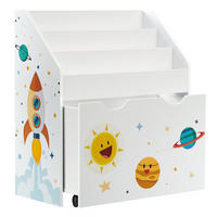 REGAL für Kinder mit Bücherregal - H70 cm - Weiß, Holzwerkstoff (29.5/70/62.5cm) - Calicosy