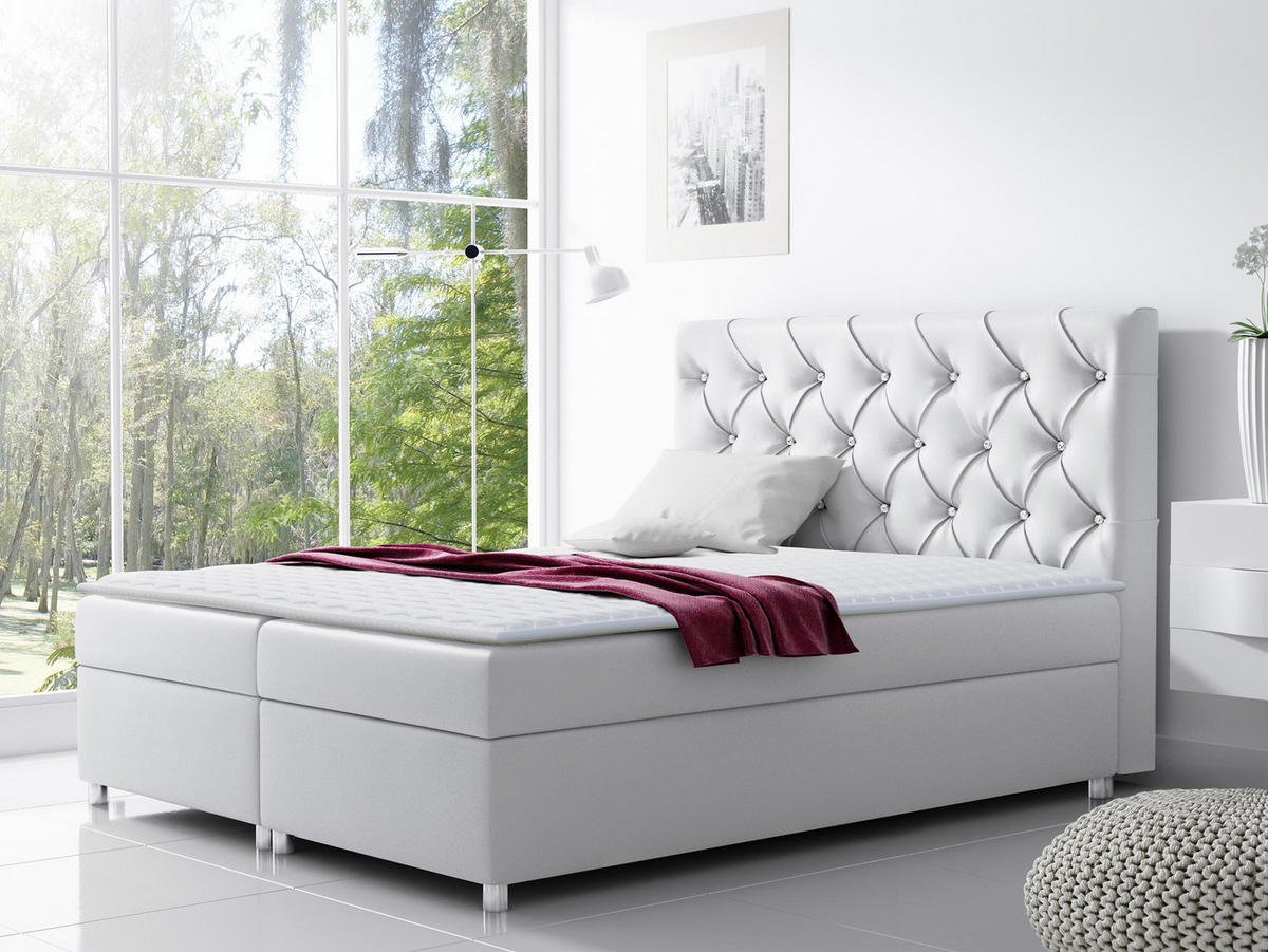 BOXBETT Roma - Weiß, Holz (180/200cm) - MIRJAN24