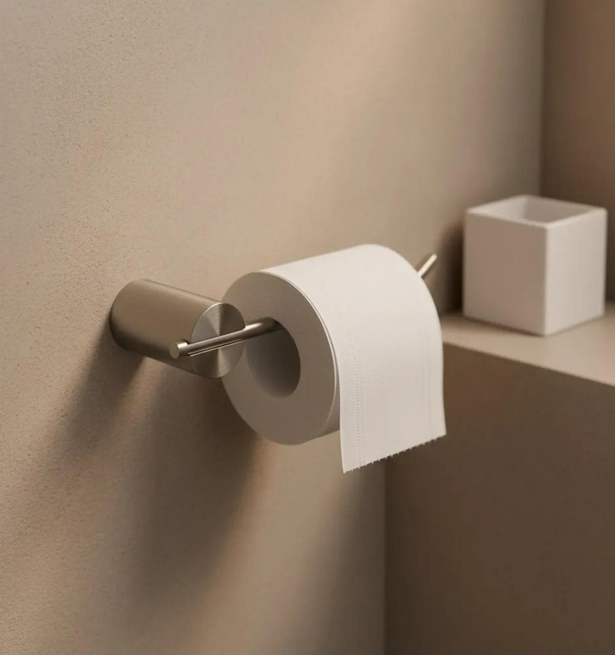 HALTER Für Toilettenpapier Rea Tomi 5809 Brush Nickle - Nickelfarben, Metall (6/3/20cm) - REA