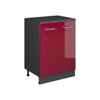 ORMAR ZA POTKROVLJE Rion Crveni visoki sjaj 60 x 81.6 cm bez kosine s 2 vrata - crvena, drvni materijal (60/83.8/46cm) - Vicco