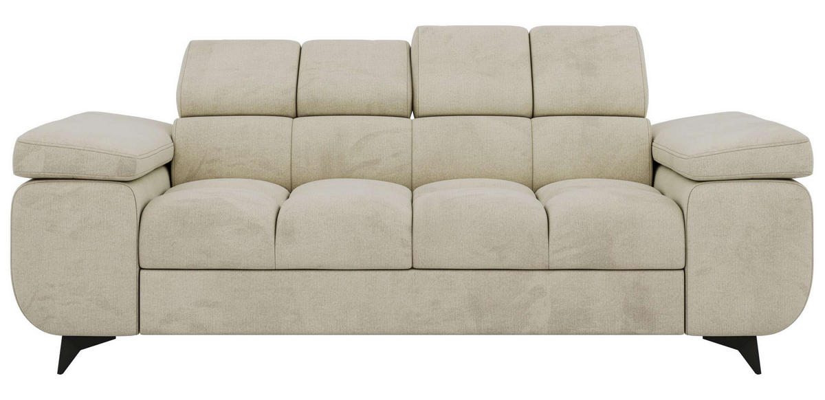 DVOUMÍSTNÁ POHOVKA NIDELLO - Béžová Samet - černá/béžová, kov/textil (194/70/97cm) - MKS