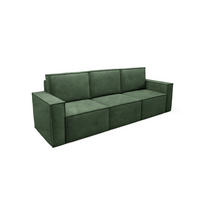 SOFA Orto Grün, Dreisitzer Polstersofa - Grün, Holzwerkstoff/Textil (247/93/82cm) - Bettso