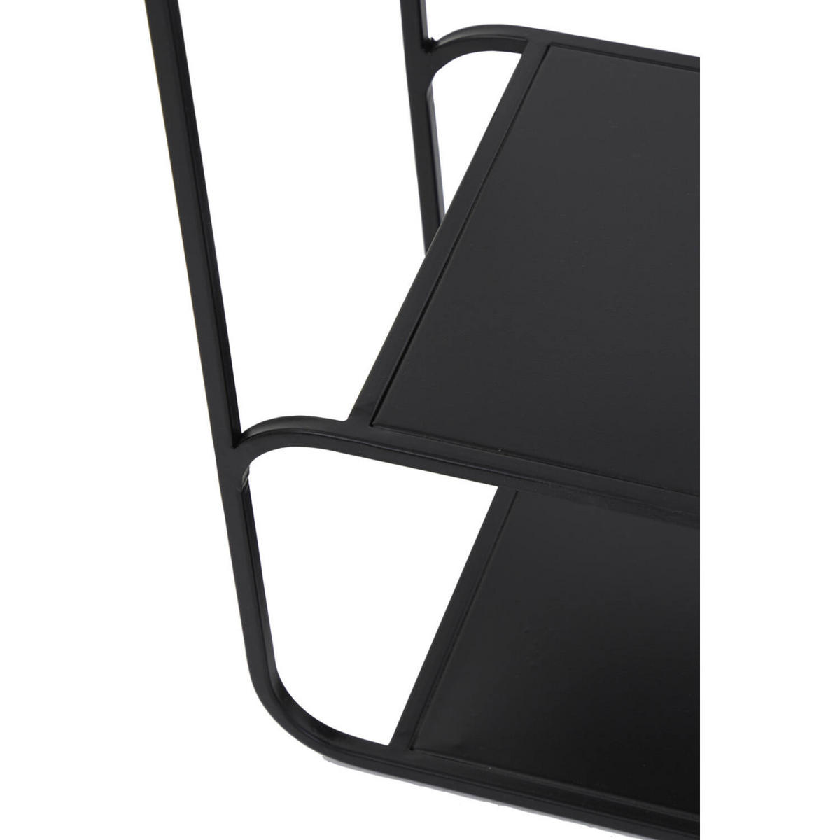 REGAL WINSTON 100x26,5x90,5 cm, Metall, Schwarz - Schwarz, Metall (26.5/90.5/100cm) - Light & Living