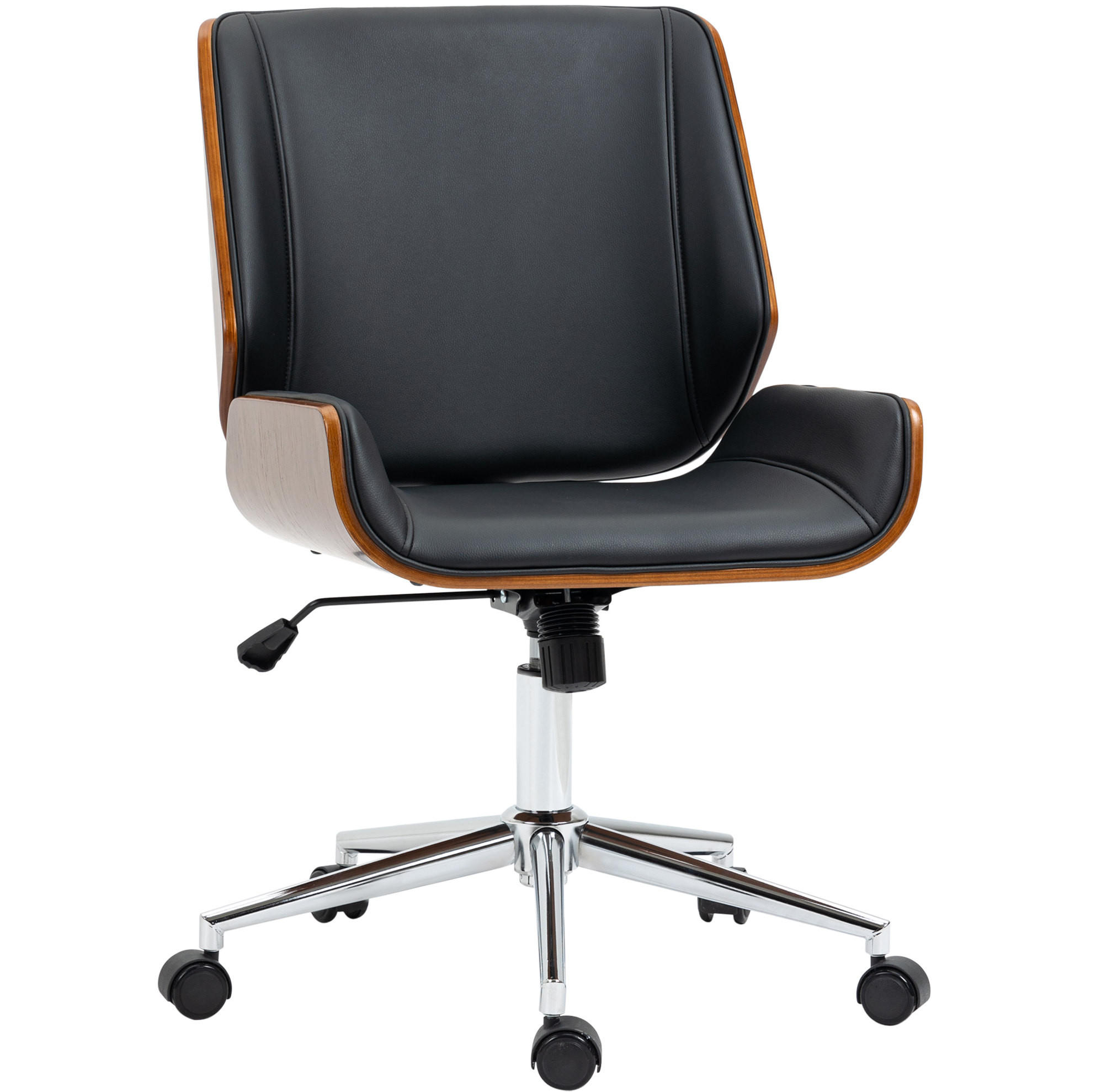DREHSTUHL, höhenverstellbar & kippbar, gepolstertes Bonded Leather, 53/60/86-96 cm, schwarz - Schwarz, Kunststoff (60/96/53cm) - Redom