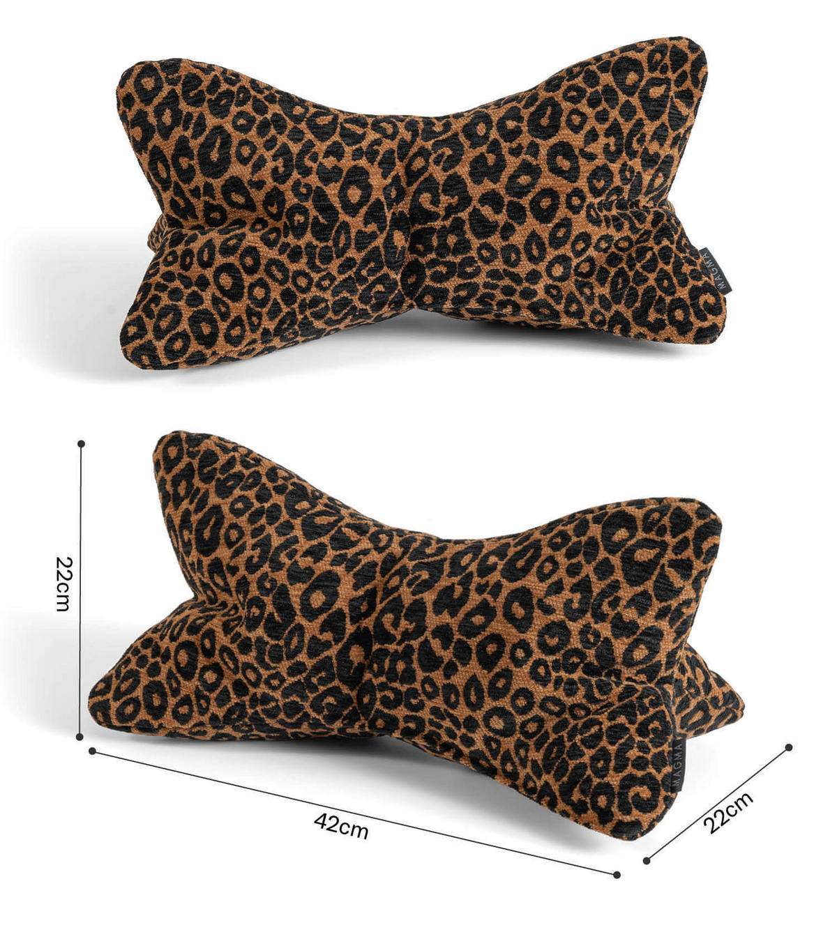 NACKENKISSEN Leseknochen Nook - Braun, Textil (42/22cm) - Mokebo