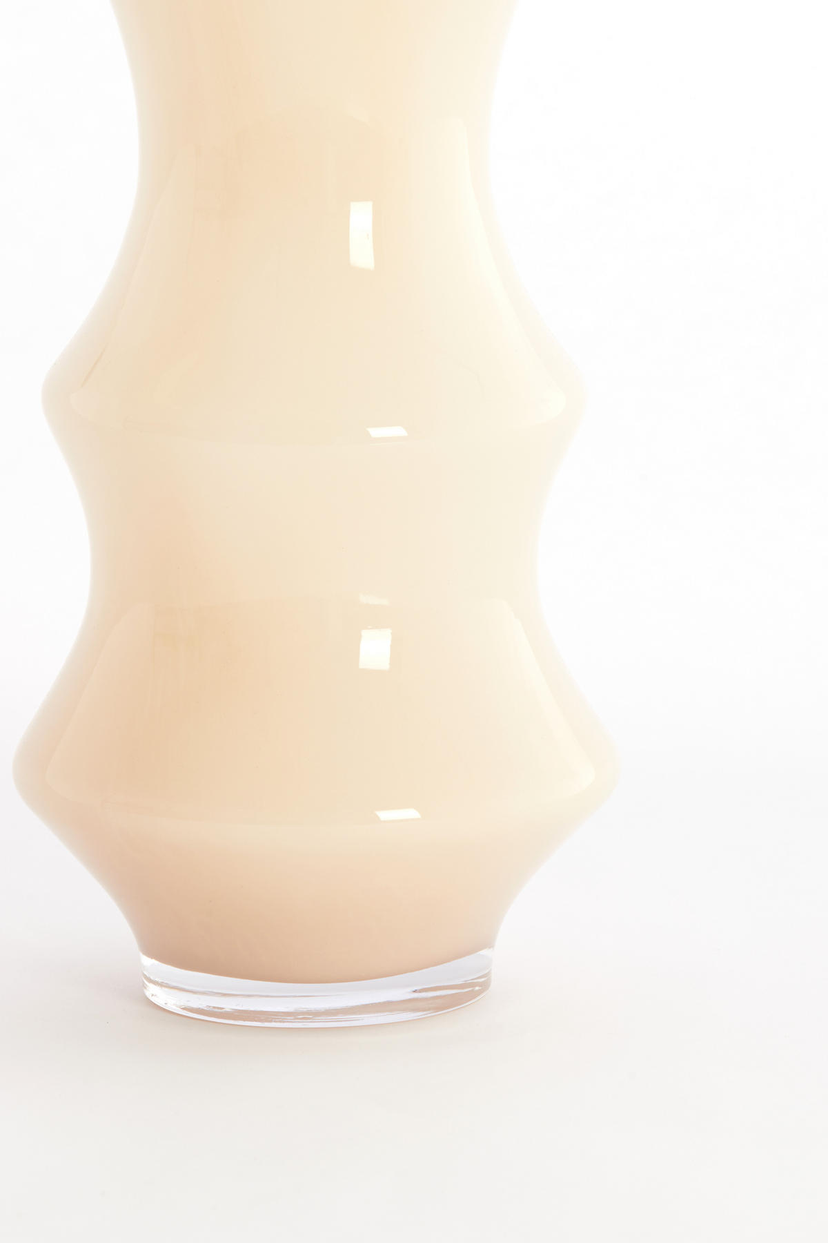 VAZE Fiorenza Weiß 19/19/50 cm - Weiß, Glas (50cm) - Light & Living