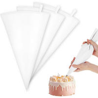 SPRITZBEUTEL 4er-Set 30 cm wiederverwendbar - Weiß, Textil (17/1/30cm)