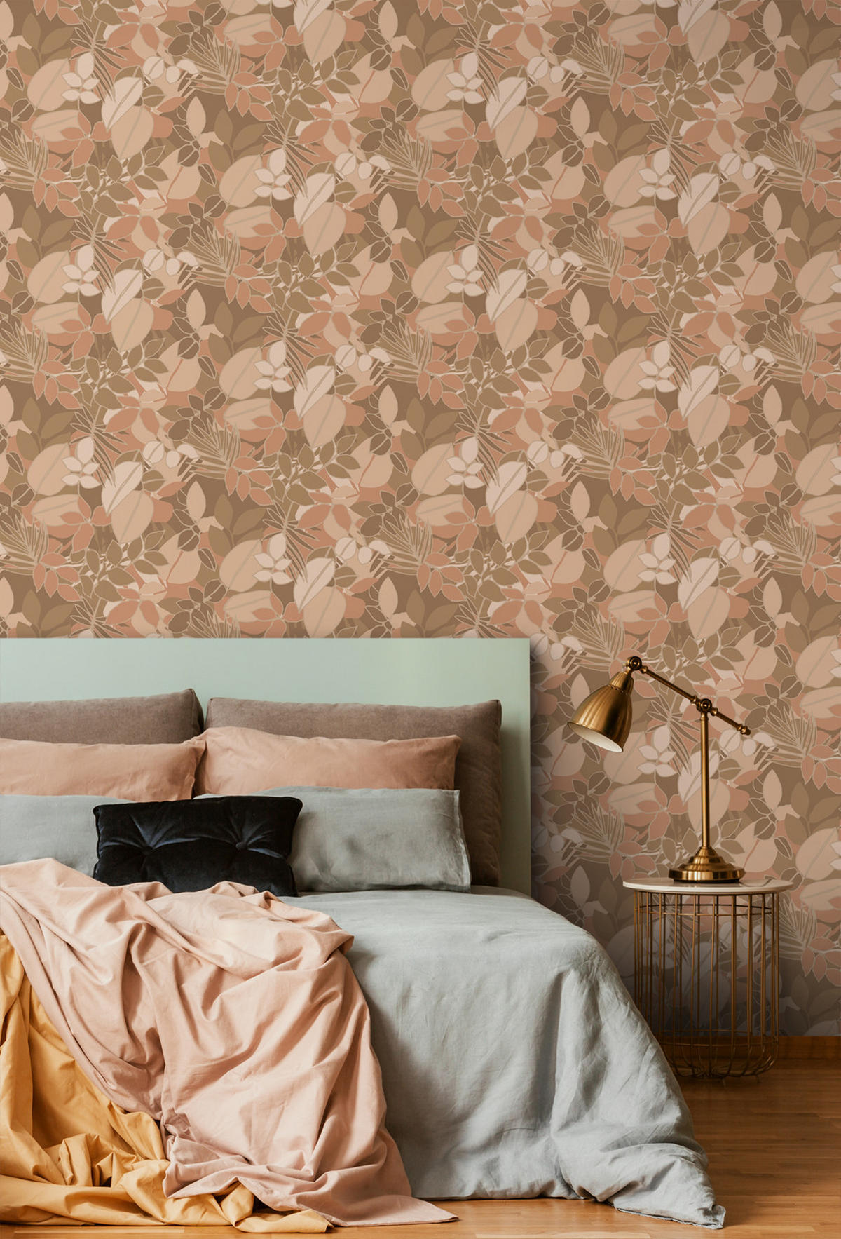 TAPETE Blätter 50 x 900 cm - Braun, Papier (50/900cm) - ESTAhome