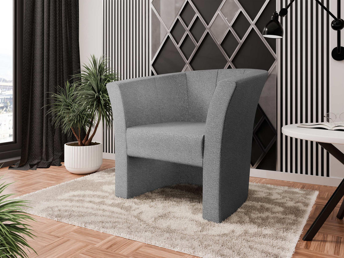 SESSEL Niko - Schwarz/Grau, Holzwerkstoff/Kunststoff (71/76/65cm) - MIRJAN24