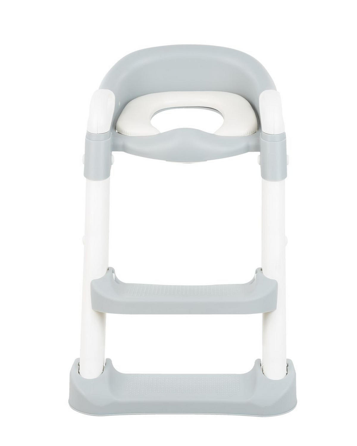 TOILETTENTRAINER Lea hellgrau Leiter, Toilettensitz, Griffe, Stufen verstellbar, höhenverstellbar - Grau, Kunststoff (30/35cm) - Kikka boo