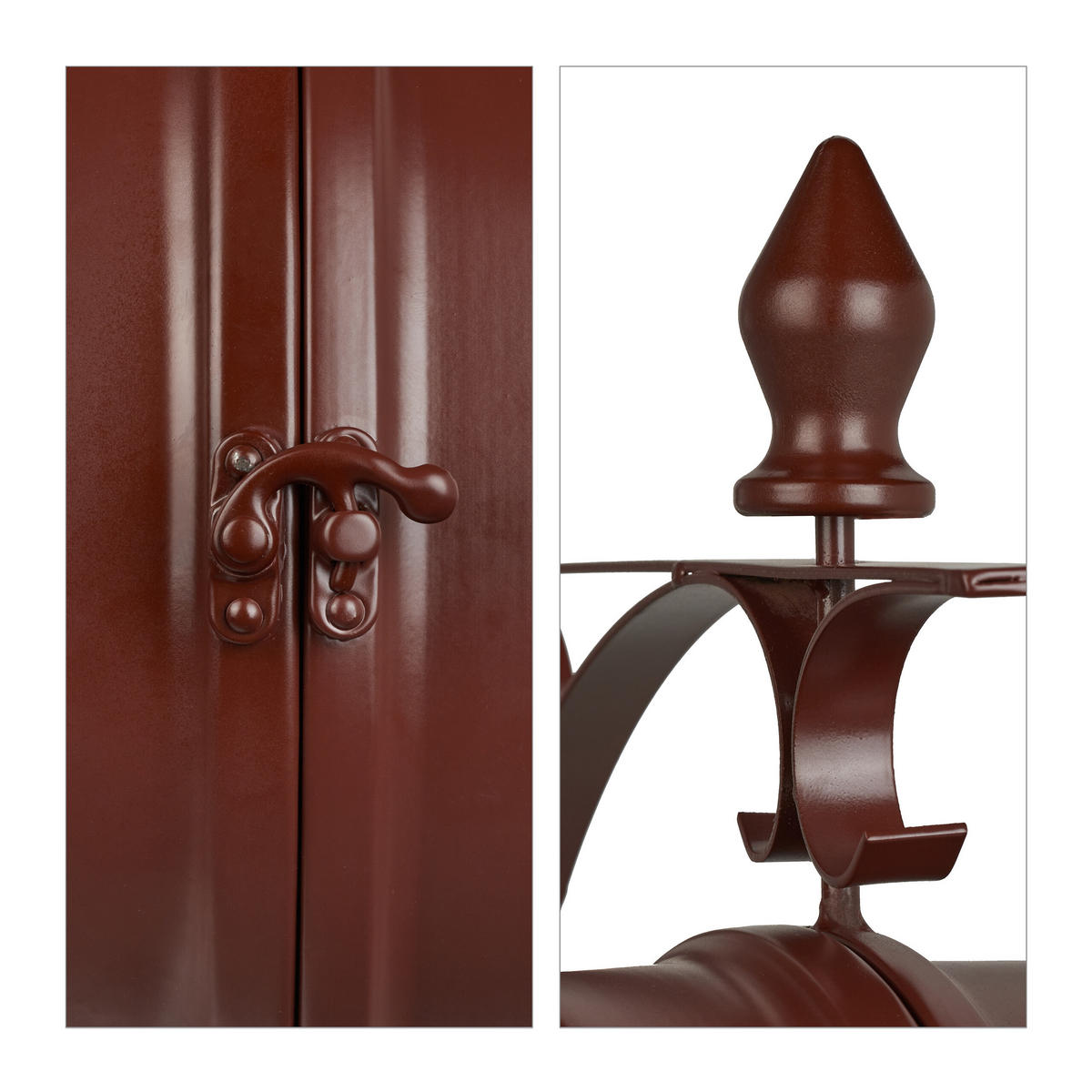 BAHNHOFSUHR - Multicolor, Glas/Metall (35/34/10cm) - Relaxdays