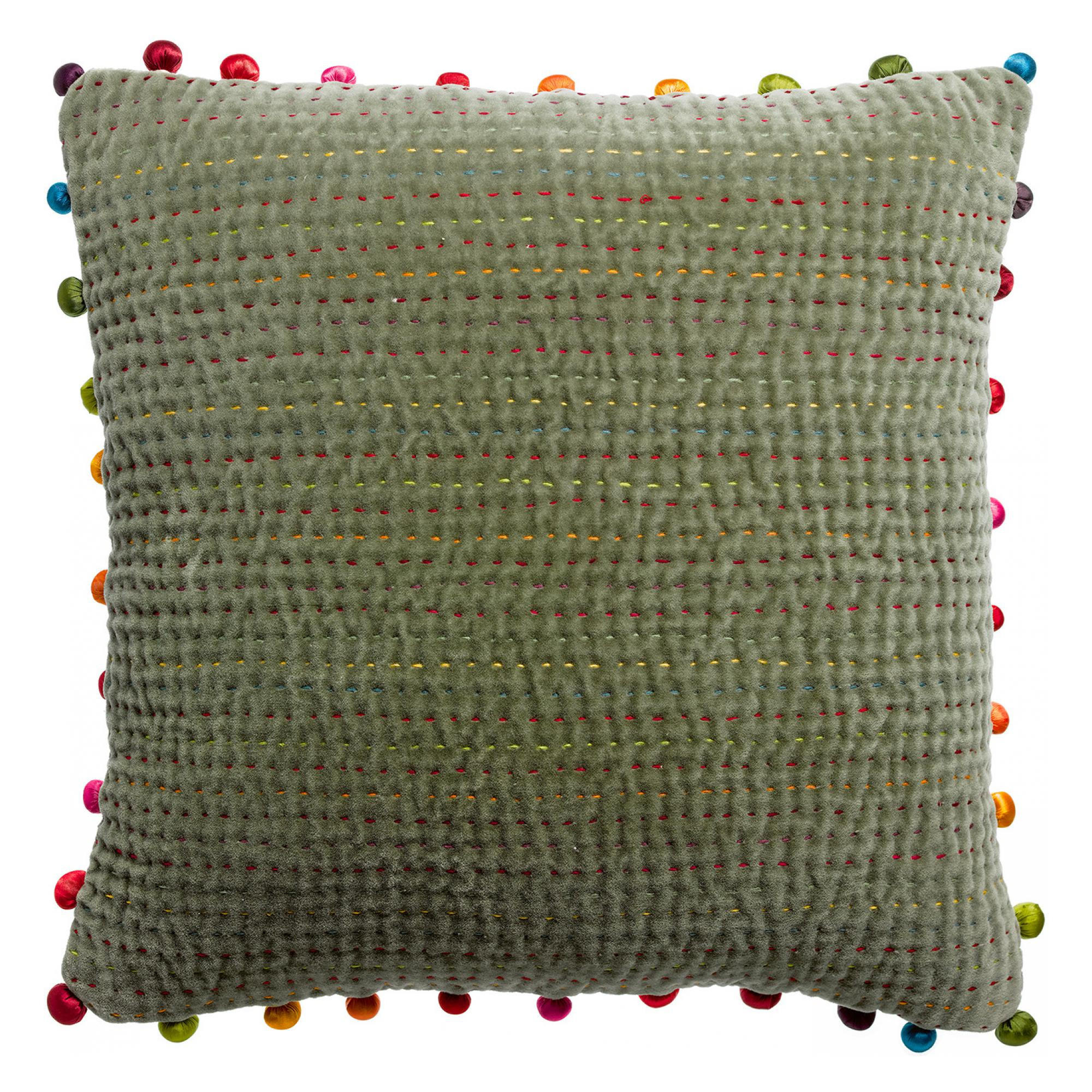 KISSEN Gastounet eisenkraut 45 x 45 cm - Mintgrün, Textil (45/45cm) - Vivaraise