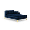 CHAISELONGUE rechts Mamaia aus Samt königsblau - Blau, Textil (102/75/185cm) - Micadoni