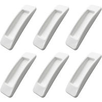 MÖBELGRIFF 6er-Set Klebegriffe - Weiß, Kunststoff (0.3/1.2/1.1cm)