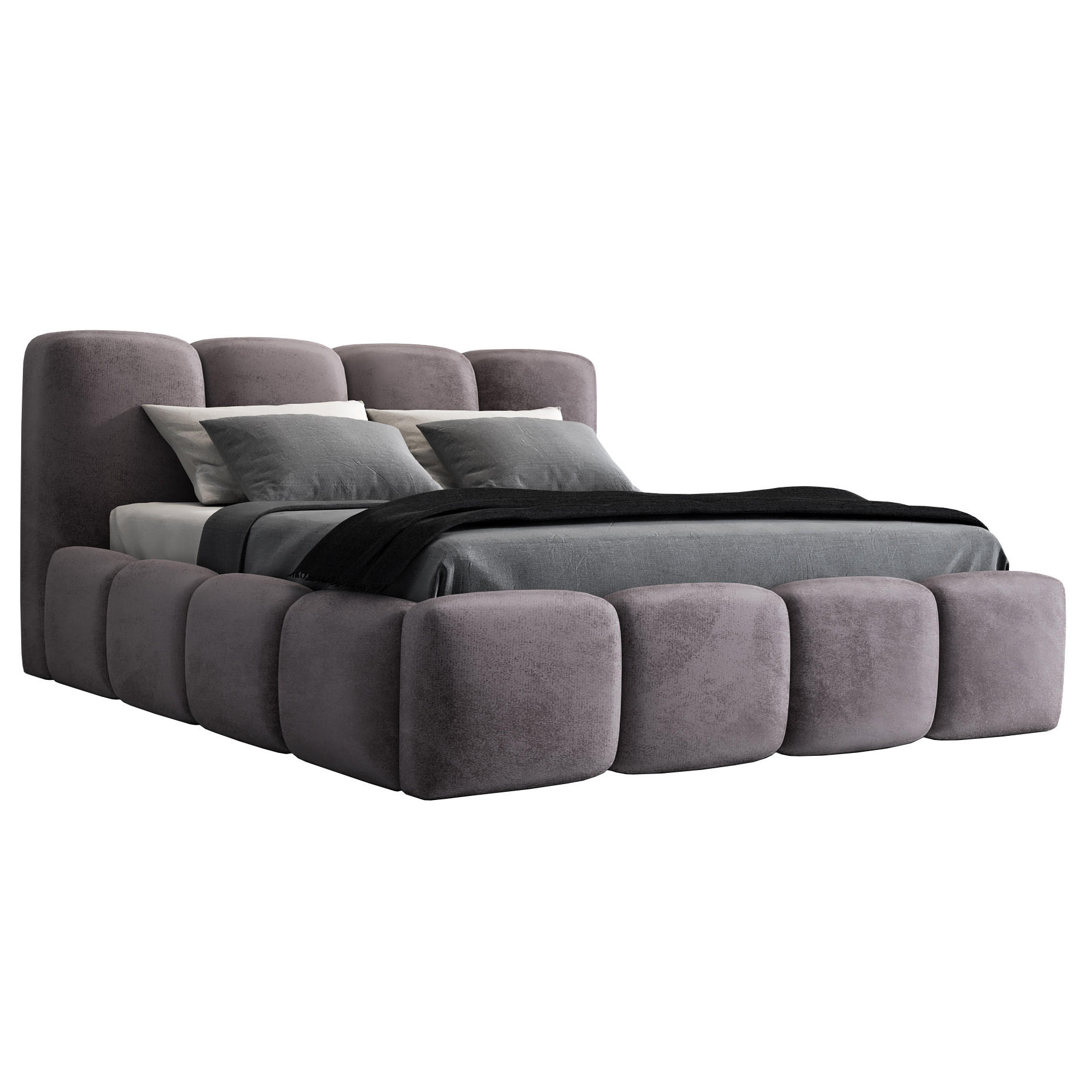 POLSTERBETT DONA 90x200 Grau - Grau, Textil (90/200cm) - A&J MöbelLand