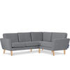 ECKSOFA-RECHTS TAGIO 3/4 Sitzer, grau - Braun/Grau, Buchenholz/Textil (220/181cm) - KONSIMO®