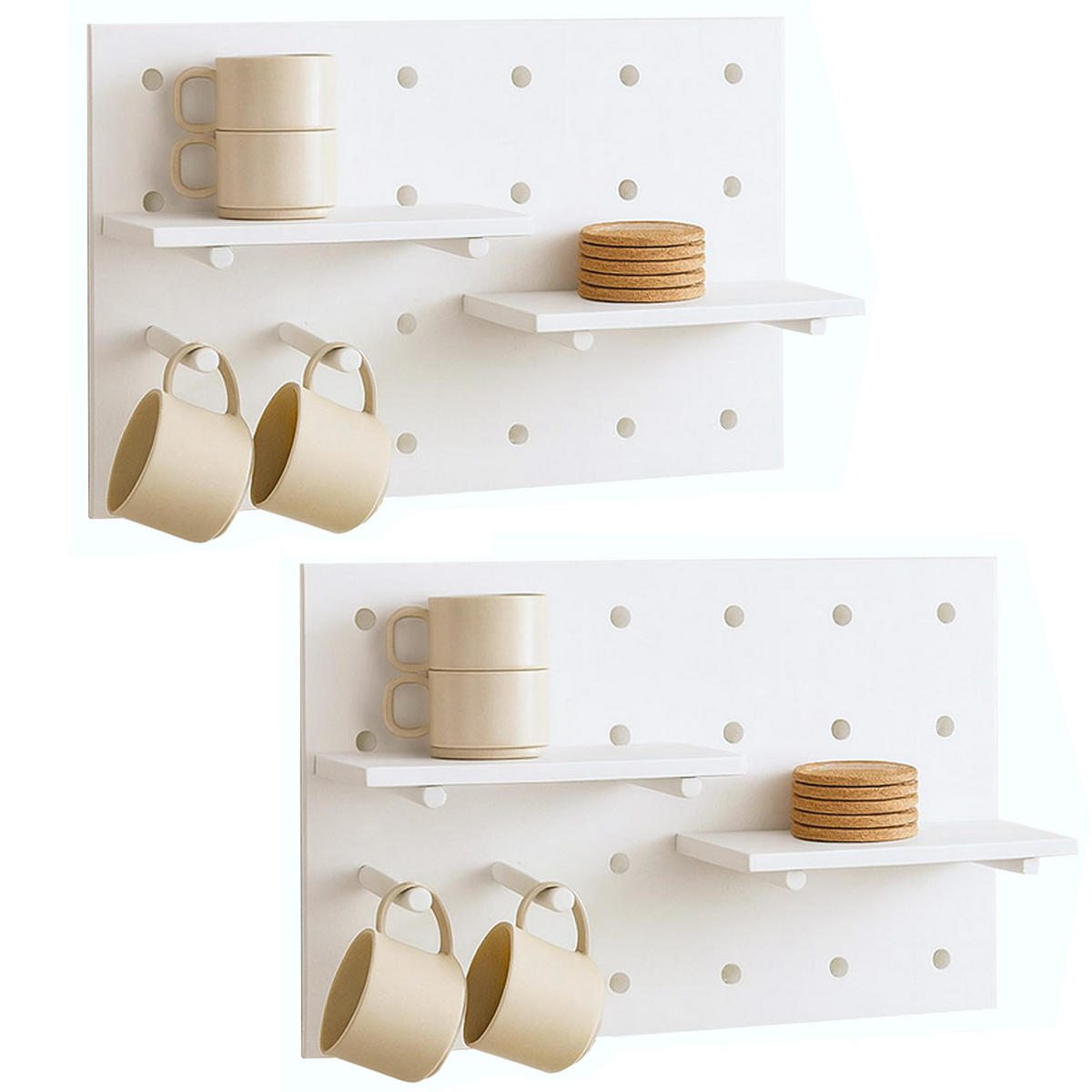 STENSKI PANEL Bel kompletni set - bela, les (40/60/1cm) - MCW