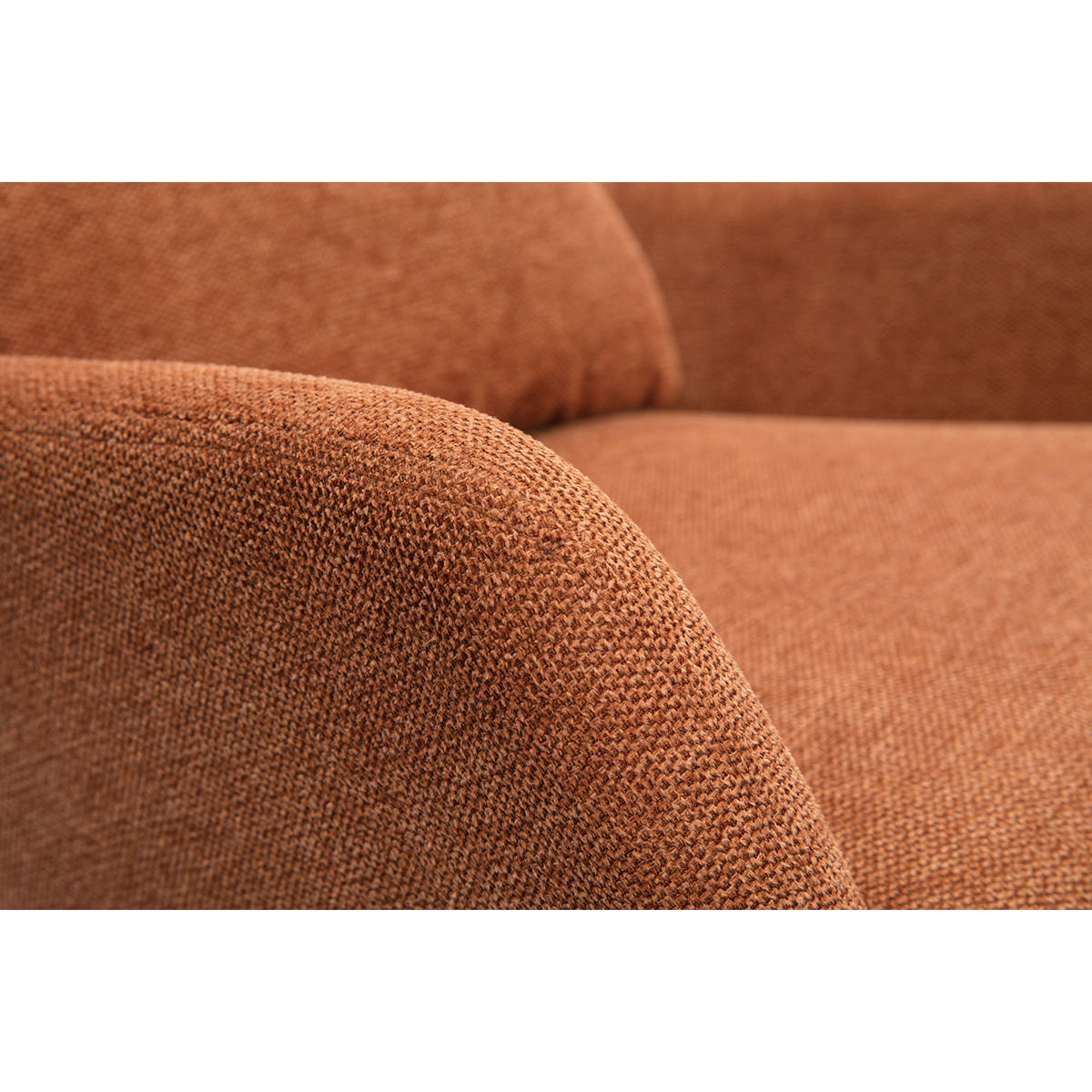 SESSEL Samt Terracotta Schwarz Metall MAXINE - Terracotta, Textil (77.5/75/67.5cm) - Miliboo