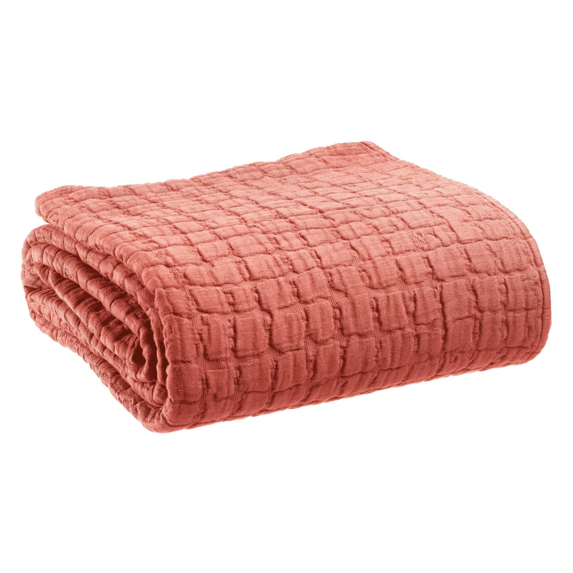WURFDECKE Swami pfirsich 240 x 260 cm - Rosa, Textil (240/260cm) - Vivaraise