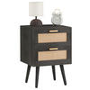 NACHTTISCH WAMAN - Schwarz, Holz (40/57/36cm) - CARO-Möbel
