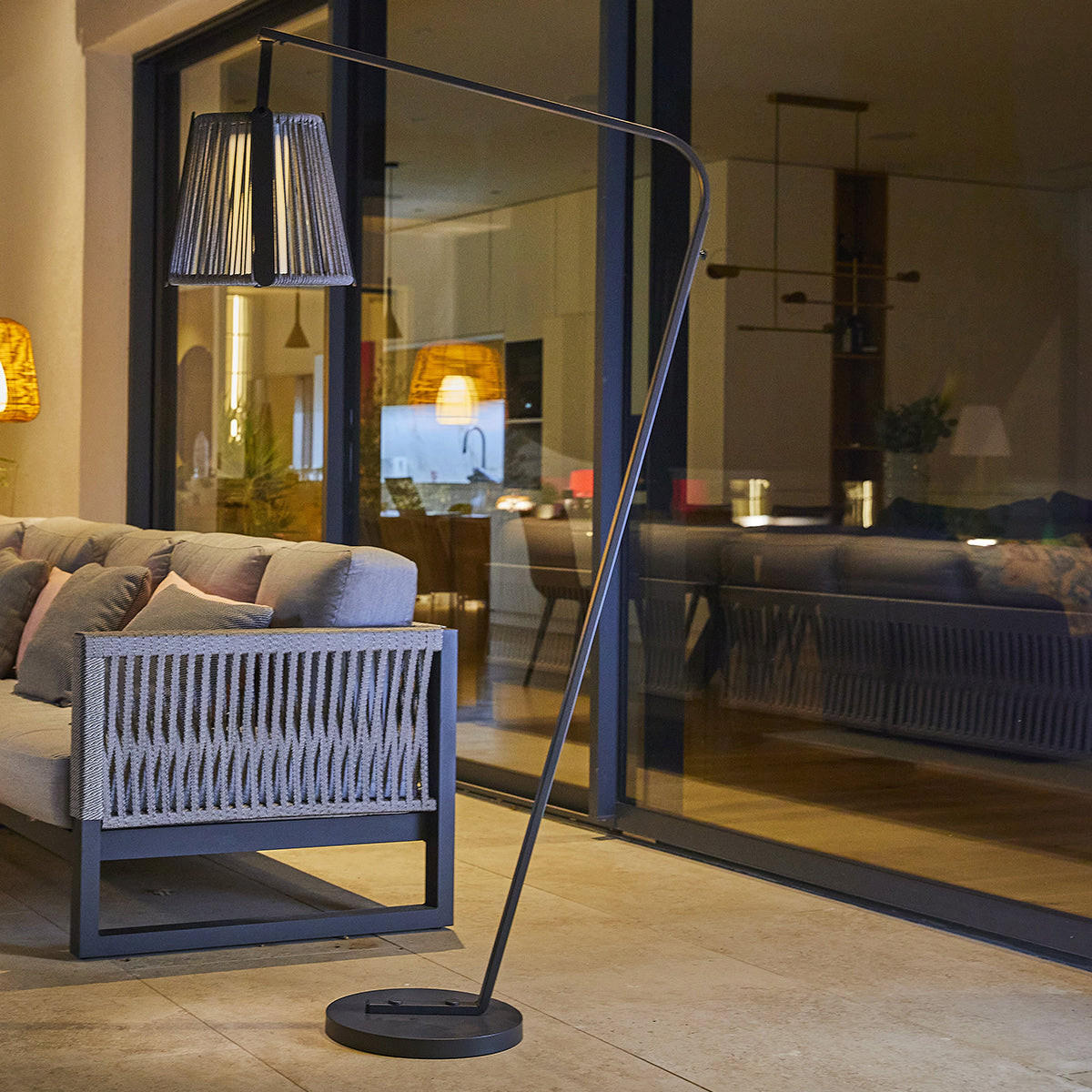 SOLARSTEHLEUCHTE RAYGLOW grau - Grau, Metall (90/90/176cm) - Lumisky