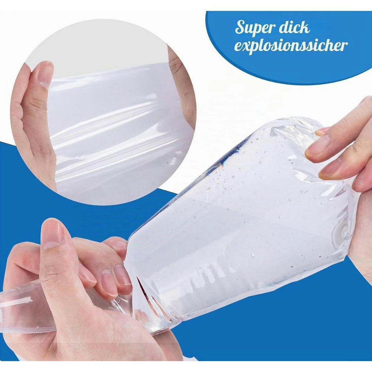SPRITZBEUTEL Einweg 100 Stück 30 cm extra dick mit Spenderkarton - Transparent, Kunststoff (20/1/30cm)