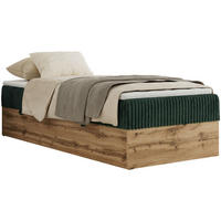 BOXBETT WOOD ZERO 90/200 - Dunkelgrün Cord - H4 - Topper T25 - Dunkelgrün, Textil (90/200cm) - MKS