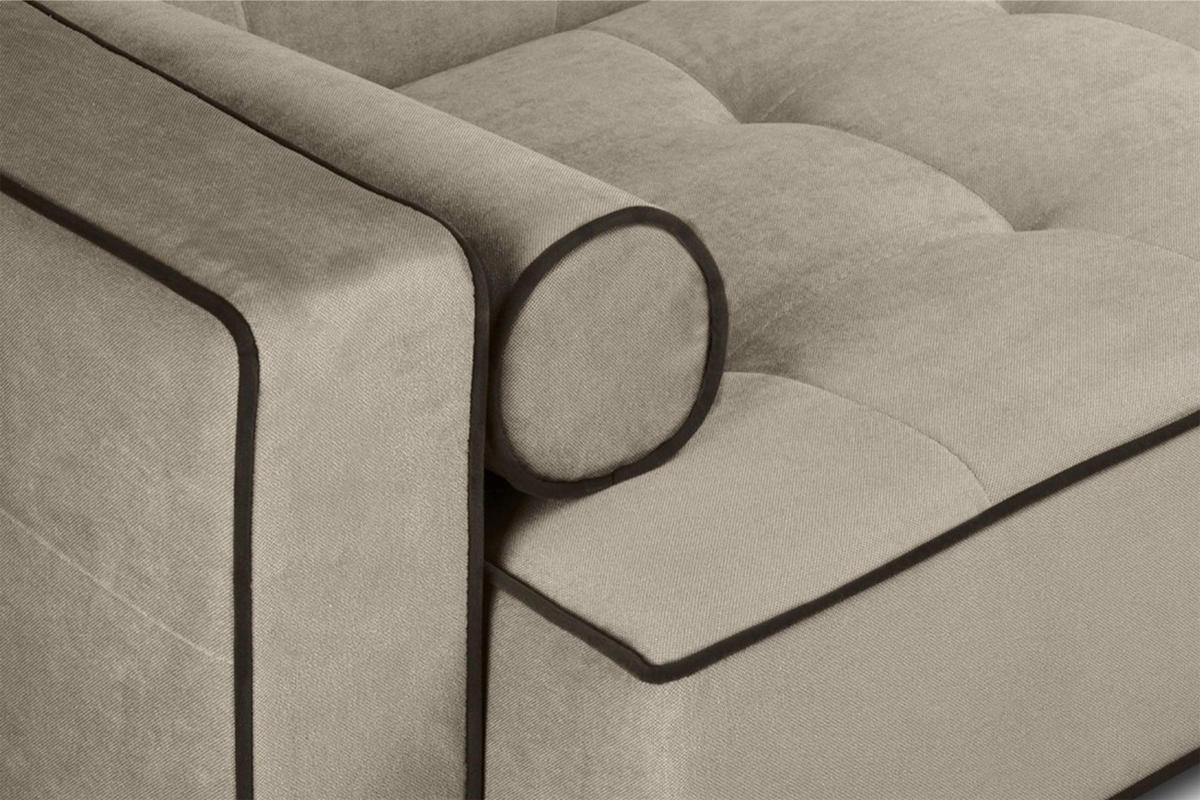3-SITZER-SCHLAFSOFA DOZER mit 2 Zierkissen und Wellenunterfederung, Beige - Beige, Textil (223/94/93cm) - KONSIMO®