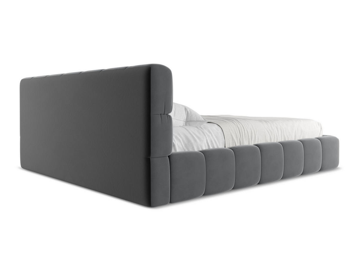 POLSTERBETT mit Bettkasten und Lattenrost 200x228 Grau - Dunkelgrau/Schwarz, Kunststoff/Textil (180/200cm) - Makamii