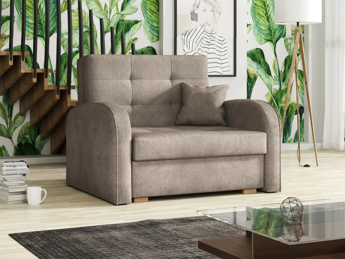 SCHLAFSOFA Viva Gold I - Beige/Braun, Holz/Textil (103/85/98cm) - MIRJAN24