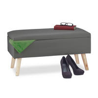 SITZBANK - Anthrazit, Holz/Holzwerkstoff (80/40/39.5cm) - Relaxdays