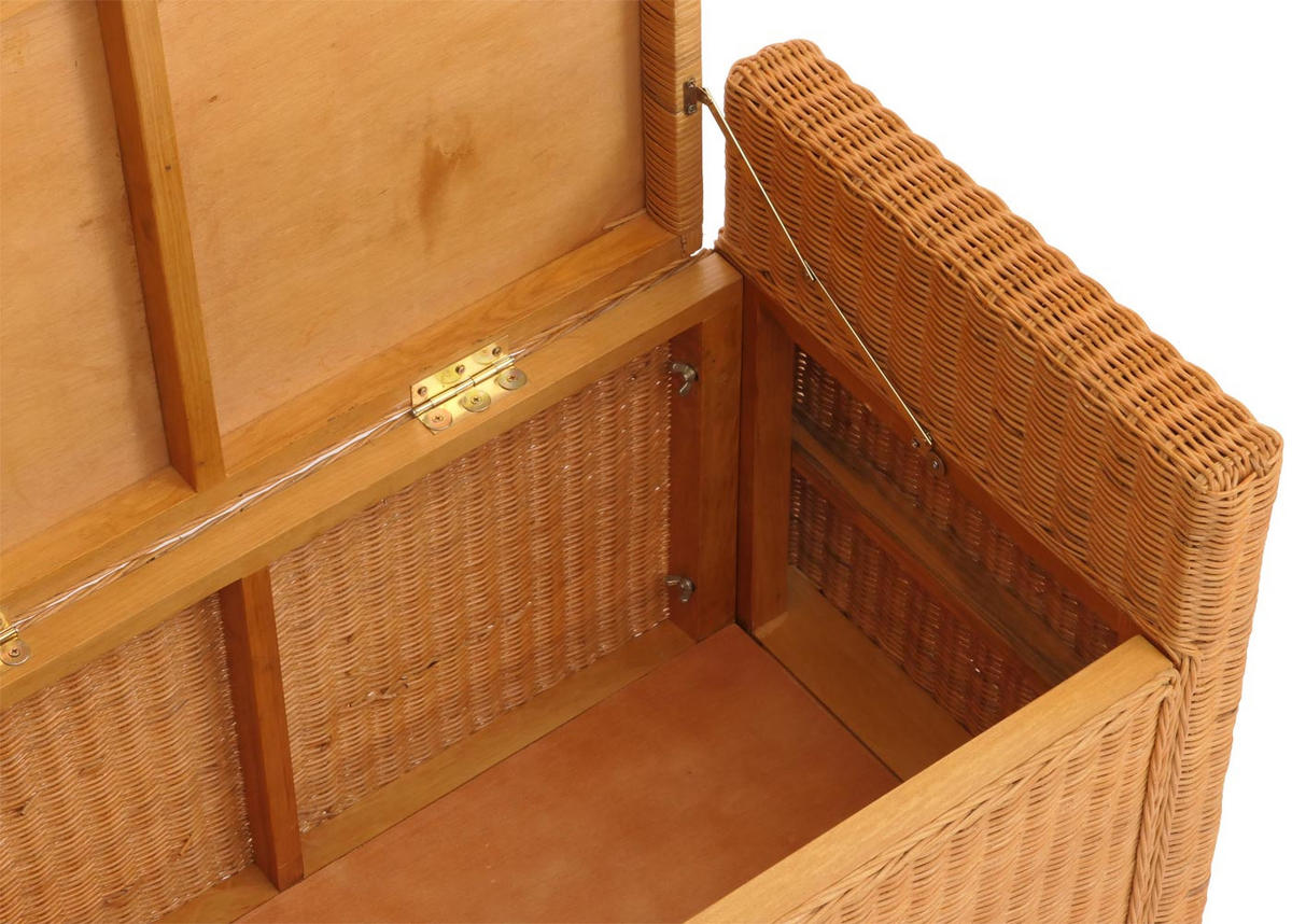 SITZBANK STAUFACH Braun - Weiß/Braun, Holz (88/51/44cm) - MCW