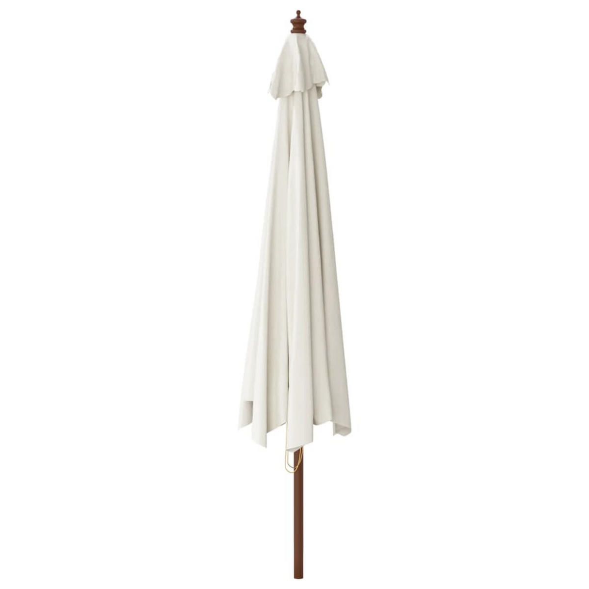 SONNENSCHIRM Mit Holzmast Sandfarben 400/273 Cm - Weiß, Holz (400/400cm) - vidaXL